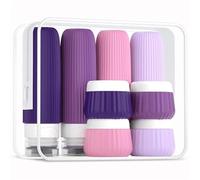 3 Oz Leak-Proof And Squeezable Silicone Bottles,Suitable For Shampoo And Shower Gel 8Pcs, Travel Season Essentials For Lotion Shampoo(Purple)