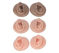 3 P Soft Silicone Ear Model Acrylic Bracket Human Ear Model for Piercing Practice Ear Display a Acrylic That Securely the in du This Designed Fe Silicone Ear ModelSilicone Human