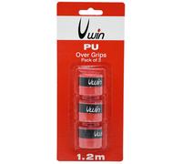 3 PACK 0.6mm x 1.2m RED PU Comfort Over Grip - Tennis Badminton Squash Racket