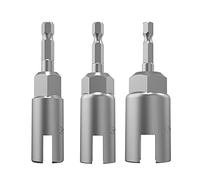 3 Pack 1/4" hex Shank nut Driver Power Wing nut Drill bit Socket Tool Drive kit, Slotted Wing nut Drill Sleeve Wrench Wrench kit, Panel nut Screw Eye C-Shaped Hook Bolt（ 13mm,15mm,17mm）