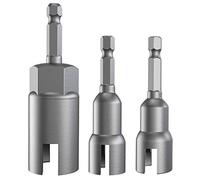 3 Pack 1/4" Hex Shank，Power Wing Nut Driver Set,Slot Wing Nuts Drill Bit Socket Wrenches Tools Set, Drills Bits for Panel Nuts Screws Eye C Hook Bolt