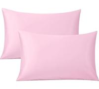 3 Pack 100% Egyptian Cotton Cot Pillow Pair Cases - Toddler Cot Bed Pillowcase - Cot Pillow Cover White, Baby Pink, Cream 40cm x 60cm
