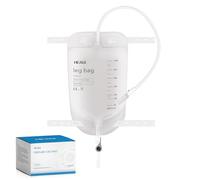 3 Pack 1000ml Catheter Leg Bags, Urinary Drainage Bag with 2 Adjustable Leg Straps, Anti-Reflux Valve, 18” Tubing, Easy Flip Drain