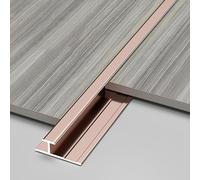 3-Pack 100cm Durable Rose Gold Aluminum Transition Strips for Laminate Gaps & Doorways 18.5mm Wide Floor Edging Ideal for Home & Office Use