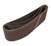 3 PACK - 100mm x 610mm Sanding Belts - 24 Grit Premium Cloth Backed Grind Loop