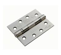 Loops 3 PACK 102 x 76mm Ball Bearing Hinge Satin Stainless Steel Interior Door in Metallics Loops Metallics
