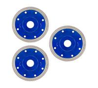 3 Pack 115mm Diamond Cutting Disc, Porcelain Cutting Blade for Tile Granite Porcelain Cutting Ultra-Thin Turbo Rim for Angle Grinder Marble Ceramic Stone Concrete, Dry/Wet Use 4.5 Inch Saw Blades