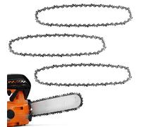 3-Pack 12 Inch Chainsaw Chain 3/8 Inch LP 45 TG 1.1 mm 30 cm Kickback Arms Chain Compatible with Bosch AKE30Li AKE30S, Ryobi OCS1830, Husqvana, Greenworks and More (3pcs-12 inches)