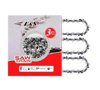 3 Pack 12 Inch Chainsaw Chain 3/8" LP Pitch .043" Gauge 45 Drive Links