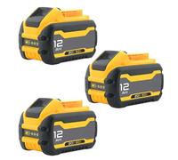 3-Pack 12Ah 20V-60V Cordless Power Tool Replacement Battery Compatible With Dewalt DCB606/DCB609/DCB612