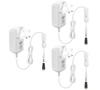 3 Pack 12V 3A 36W LED Strip Power Supply with Switch, White AC/DC Switching Power Adapter, 230V to 12V Wall Wart Transformer for LED Strip 5.5/2.1 DC Female Barrel Connector to Screw Adapter