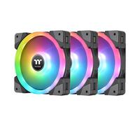 3-Pack 140mm Thermaltake SWAFAN EX14 RGB, Black, ARGB, 9 Blade, Magnetic Connect