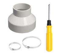 3 Pack 150mm to 100mm Reducer, 150mm Ducting, 150 to 100 mm Duct Reducer, 4 Inch Ducting, Extractor Fan, Includes 1 Connector