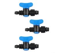 3 Pack 16mm Drip Irrigation Ball Valve Connectors| PE Hose Nut Lock Fittings for Garden Watering Systems| Weather Resistant and Easy Install Black(3pcs)