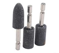 3 Pack 16mm Hexagonal Grinding Wheel Heads for Portable Drill Attachments Brown Corundum Abrasive for Purpose Grinding (A)