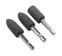 3 Pack 16mm Hexagonal Grinding Wheel Heads for Portable Drill Attachments Brown Corundum Abrasive for Purpose Grinding (B)