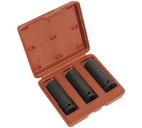 3 PACK - 17mm 19mm 21mm DEEP Impact Socket Set - 1/2" Square Drive - 6 Point