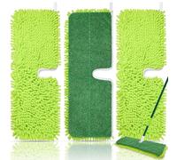 3 Pack 18" 2-Sided Mop Pads for Libman 2-Sided Microfiber Dust Mop Head, Double Sided Dry Wet Pads for Hardwood and Hard Surface Floor Cleaning
