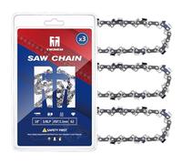 3-Pack 18 Inch Chainsaw Chain Fits Echo, Chainsaw Accessories 3/8" LP Pitch .050" Gauge 62 Drive Links Fits Poulan 1950, Kobalt, Echo, Ego, Greenworks 2000002 80V and More- S62 (3 Chains)