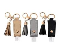 3 Pack 1oz / 30ml Portable Empty Travel Bottle Keychain Hand Bottle Holder Small Squeeze Refillable Containers for Toiletry Shampoo Lotion Soap, keychain