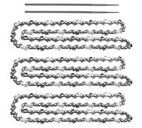 (3 Pack) 20-Inch Chainsaw Chain-3/8 Pitch .050" Gauge 72 Drive Links with 2 Bonus Sharpening Files; Heavy Duty Carbon Steel Chains Fit Most Major Chainsaw Brands