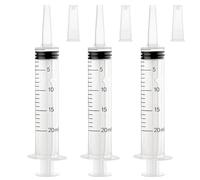 3 Pack 20ml Large Syringe Plastic, Pet Feeding Syringe Sterile Package for Scientific Labs, Measurement, Dispensing, Watering, Refilling