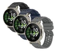[3-Pack] 20mm Silicone Watch Bands, Quick Release Sport Replacement Strap Compatible with Amazfit Cheetah2 Pro/Active3 Premium/T-REX3 Pro 44MM, Garmin Forerunner 570/165/168, Universal Smartwatch