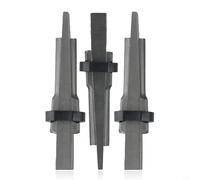 3-Pack 23mm Rock Stone Splitter Wedges, Heavy Duty Steel & Feather Set for Splitting Granite Concrete Marble, Manual Quarrying Hand Tools for