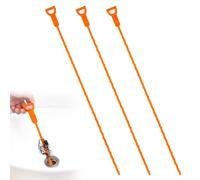 3 Pack 25 Inch Flexible Drain Snake for Shower, Sink, and Bathroom Pipes - Easy Clog Removal Tool