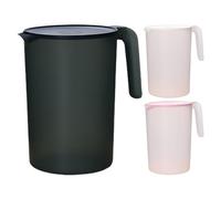 3 Pack 2L Plasti-c Pitcher Jug with Lid, Reusable Plasti-c Jugs, Fridge Water Ju-g with Lid, BP-A- Clear Water Pitcher Unbreakable Beverage Pitcher Fridge Jug for Milk Juice Iced Tea Lemonade