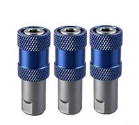 3 Pack 3/8 Inch Quick Release Drill Adapter With Self Locking Mechanism For Hex Shank Bits Made From Hardened Chromium Vanadium Steel For Impact Drilling And Screwdriving Tasks In Home Workshop