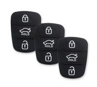 3 Pack 3 Button Key Fob Rubber Pad Replacement Compatible with Hyundai i10 i20 i30 ix20 ix35 Rubber Pad Keypad for Kia Ceed Soul Sportage Venga Silicone Remote Car Key Case Buttons Cover