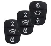 3 Pack 3-Button Silicone Buttons Pads, Remote Car Key Case Buttons Cover for Kia Sportage Ceed Soul Venga, Key Fob Replacement Compatible with Hyundai i10 i20 i30 ix20 ix35