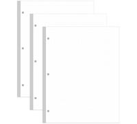 (3-Pack) 3-Hole Dotted Paper Refills, Letter Size Dot Grid Loose-Leaf Paper, 300Sheets/600Pages, 100gsm White Paper, 8.5'' x 11''