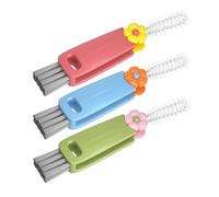3 Pack 3-In-1 Cup Lid Cleaning Brush -Bottle Brushes For Cleaning Portable Bottle Cleaning Tool With Hook Remover, Corner Bristle & Slit Brushes Water Bottles Brush For Water Bottles, Flasks, And More