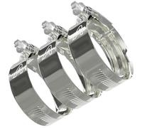 3 Pack - 30mm > 40mm Worm Drive Jubilee Type Hose Pipe Clips Zinc Plated