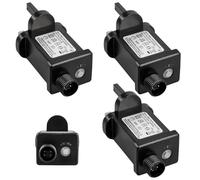 3 Pack 31V LED Transformer Plug, 6W Power Supply Adapter With 8 Modes, Timer, Store Memory, IP44 European Standard for Christmas Tree, Icicle and Net Lights