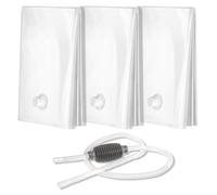 3 Pack 40 Gallon Water Storage Bladder, Heavy Duty Food-Grade Plastic Bag, BPA-Free, Foldable and Resuable. Ideal for Emergency Water Bank, Camping, Gardening & Agricultural Irrigation