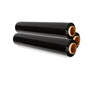 3 Pack 400mm x 150m Premium Black Pallet Shrink Stretch Wrap: Ideal for Moving Home, Furniture, Luggage, and Parcel Packaging Cling Film