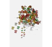 3 Pack 40th Birthday Party Confetti Decoration, Metallic Red, Gold, Green, Silver Table Scatter, Over the Hill