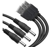 3-Pack 4ft DC 3.5mmx1.35 mm 5 Volt DC Barrel Jack Power Cable,USB Charging Cable Cord USB 2.0 A Male to DC 3.5 mm x 1.35 mm 5 V USB Converter Adapter Power Cable Cord