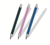 3 Pack 5.6mm Metal Automatic Pencils - Ideal for Engineers & Artists - Multiple Colors Available (Black/Blue/Green or Assorted) - Perfect for Engineering Drawing & Sketching (Green, pink, blue)