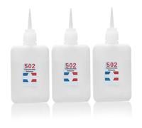 3 Pack 502 Glue Quick Dry Strong Adhesive 50g Super Glue for Plastic Wood Metal Ceramic Leather Crafts and DIY Repairs