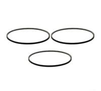 3-Pack 5M710 V-Belt for Harbor For Freight Lathe, Polyurethane Motor Drive Transmission Belt, High Tensile Strength Wide Angle Replacement Part
