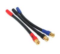 3-Pack 6.5mm Male to 5.5mm Female Castle ESC Extension Leads, 10AWG High Temp Wire 200°C, 12.5cm RC Motor Power Extension Cables
