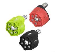 3 Pack 6 in 1 Pressure Washer Nozzles with 14 Inch Quick Change Connect and 4000 PSI Max Pressure for Adjustable Spray Patterns on Different Surfaces