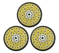 3 Pack 6 Inch 54 Holes Medium Density Random Orbital Sander Pad with 5/16 Thread PU Backing for Replacement and Professional Use
