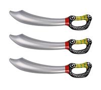 3 Pack 60cm Inflatable Pirate Sword Cutlass Fancy Dress Party Prop Accessory for Party Supplies Cosplay Toy Props (3 Pack)