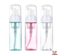 3 Pack 60ml Foam Pump Bottles - Travel Size Mousse & Foam Soap Dispensers, Clear Plastic Refillable Containers for Face Wash, Shampoo, Lotion, Skincare & Hair Care，Lightweight and Leak-Proof Design