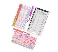 3-Pack 7-Step EKG Ruler Card, Portable Heart Rhythm Analysis Guide, Pocket-Size Quick Reference Tool Pocket Ruler